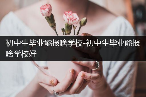 初中生毕业能报啥学校-初中生毕业能报啥学校好