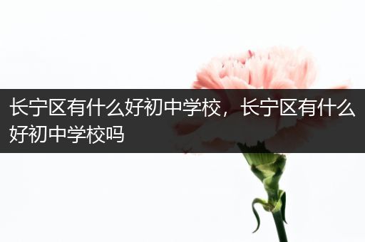 长宁区有什么好初中学校，长宁区有什么好初中学校吗