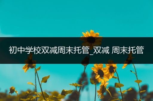 初中学校双减周末托管_双减 周末托管