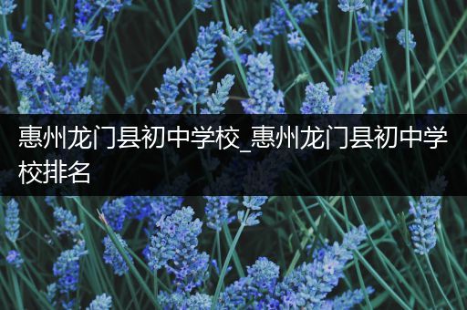 惠州龙门县初中学校_惠州龙门县初中学校排名