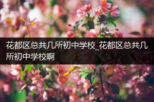 花都区总共几所初中学校_花都区总共几所初中学校啊