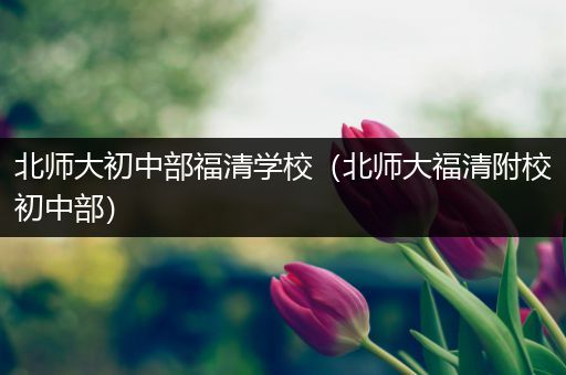 北师大初中部福清学校（北师大福清附校初中部）