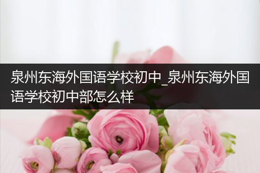 泉州东海外国语学校初中_泉州东海外国语学校初中部怎么样