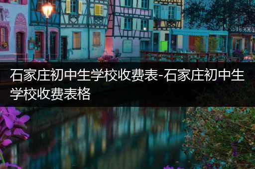 石家庄初中生学校收费表-石家庄初中生学校收费表格