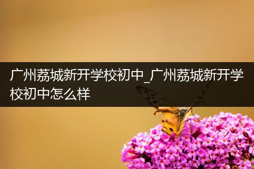 广州荔城新开学校初中_广州荔城新开学校初中怎么样