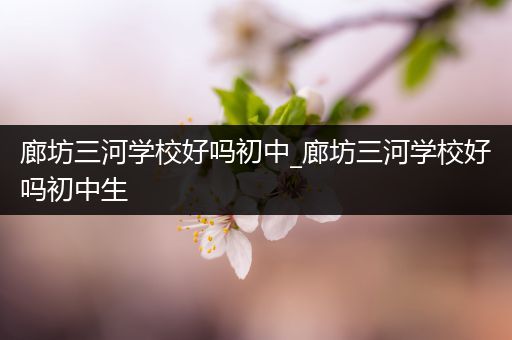 廊坊三河学校好吗初中_廊坊三河学校好吗初中生