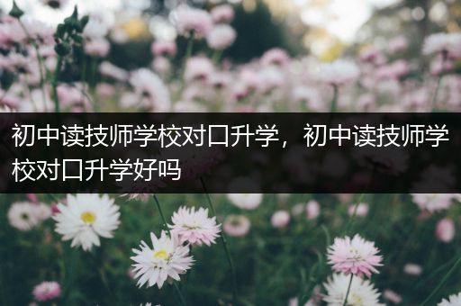 初中读技师学校对口升学，初中读技师学校对口升学好吗