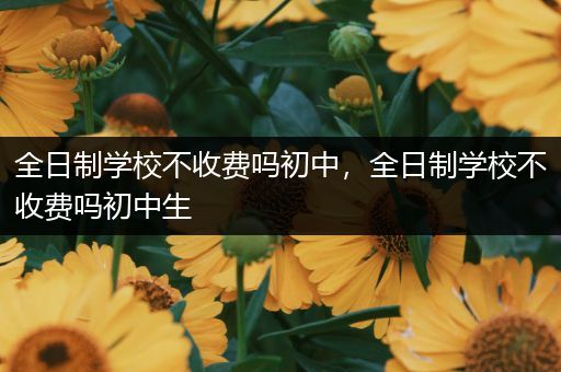 全日制学校不收费吗初中，全日制学校不收费吗初中生