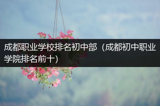 成都职业学校排名初中部（成都初中职业学院排名前十）