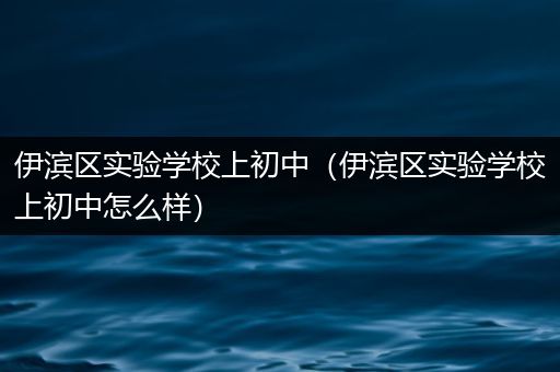 伊滨区实验学校上初中（伊滨区实验学校上初中怎么样）