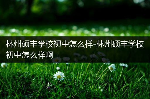 林州硕丰学校初中怎么样-林州硕丰学校初中怎么样啊