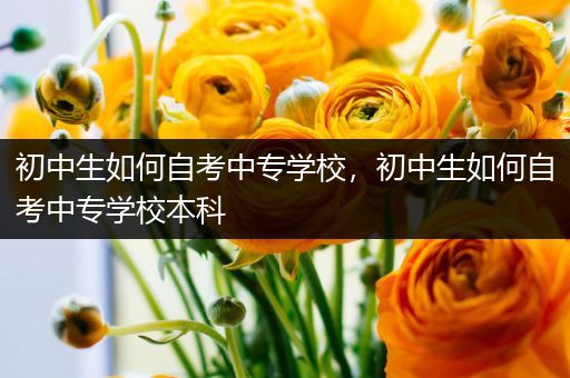 初中生如何自考中专学校，初中生如何自考中专学校本科