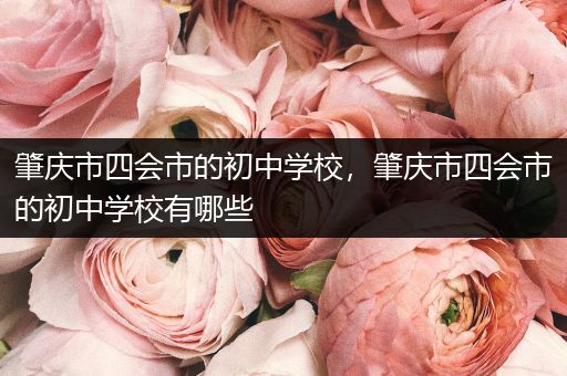 肇庆市四会市的初中学校，肇庆市四会市的初中学校有哪些