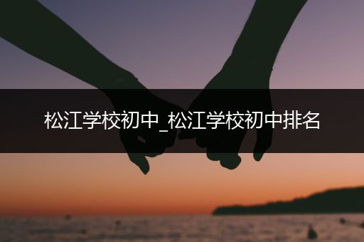 松江学校初中_松江学校初中排名