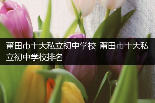 莆田市十大私立初中学校-莆田市十大私立初中学校排名