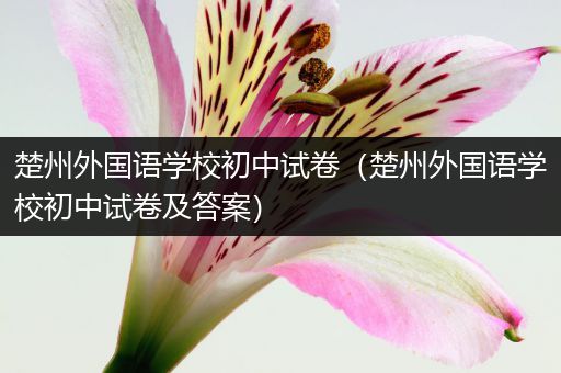 楚州外国语学校初中试卷（楚州外国语学校初中试卷及答案）