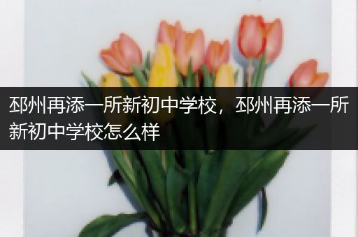 邳州再添一所新初中学校，邳州再添一所新初中学校怎么样