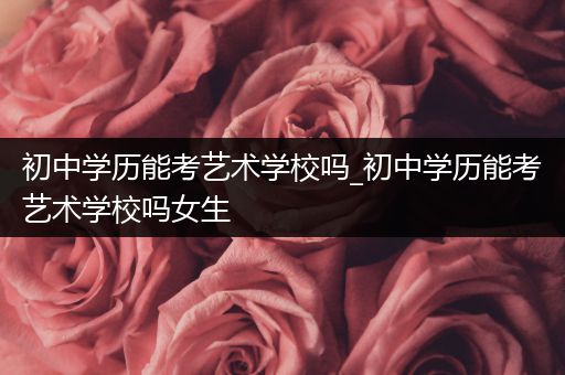 初中学历能考艺术学校吗_初中学历能考艺术学校吗女生