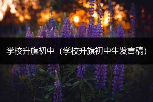 学校升旗初中（学校升旗初中生发言稿）
