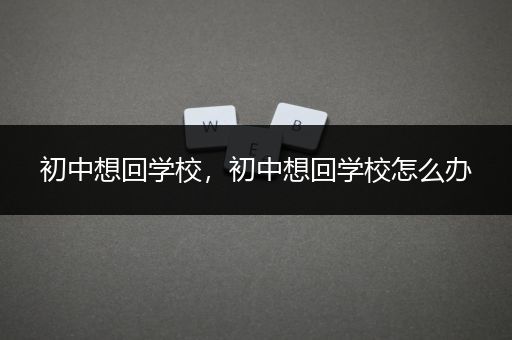 初中想回学校，初中想回学校怎么办