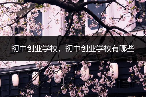 初中创业学校，初中创业学校有哪些